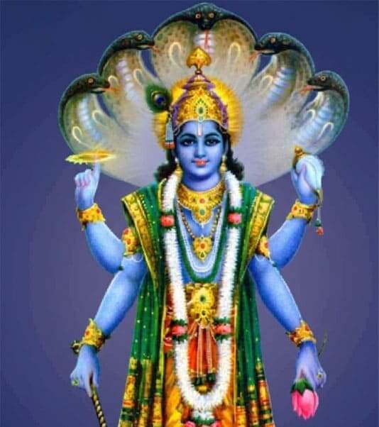 An imaginary image of Lord Vishnu (বিষ্ণু)